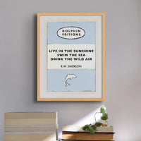 Personalised Book Cover Art Print | Custom Book Print | Sky Blue - Unframed Wall art