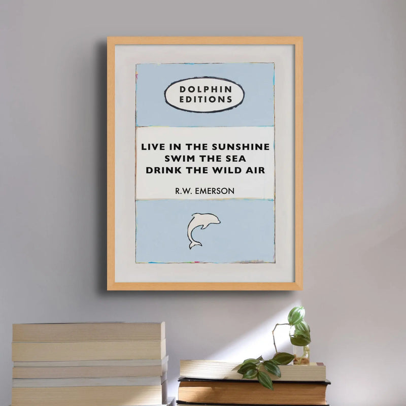 Personalised Book Cover Art Print | Custom Book Print | Sky Blue - Unframed Wall art