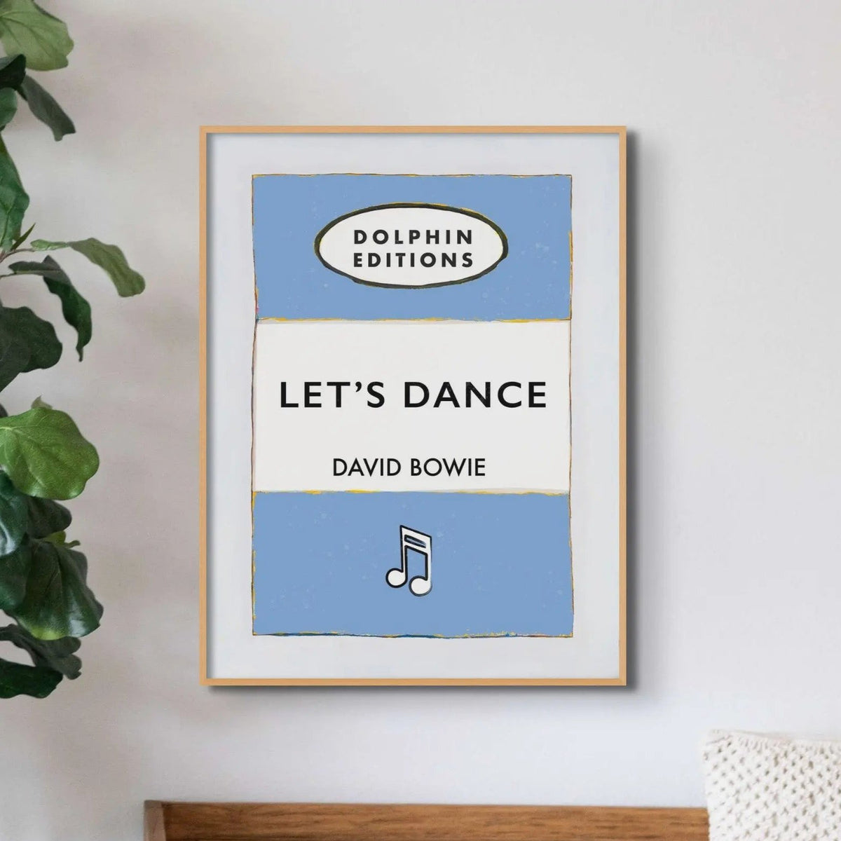 Personalised Book Cover Art Print | Custom Song Lyric Print | Song Lyrics on print in Blue - Framed Wall Art
