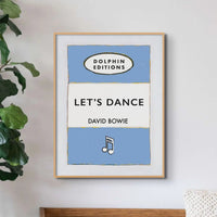 Personalised Book Cover Art | Custom Song Lyric Print | Song Lyrics on print in Blue - Unframed Wall Art