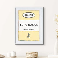Personalised Book Cover Art Print | Custom Song Lyric Print | Yellow - Framed Wall Art