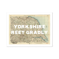 Reet Gradly (Old Yorkshire Map) Map Art - Unframed - Beach House Art