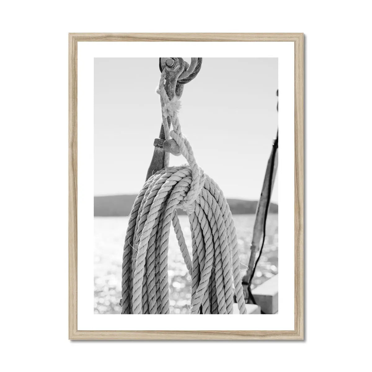 Rope & Tackle (Black & White Photography) - Framed - Beach House Art