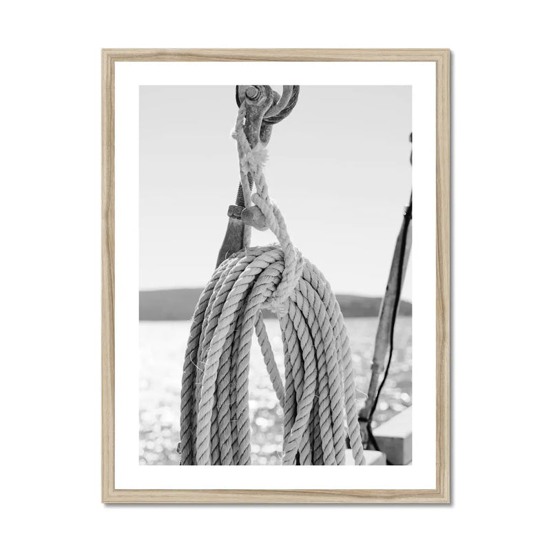 Rope & Tackle (Black & White Photography) - Framed - Beach House Art