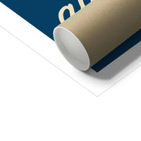 Unframed word art print of 'Salty Air' in marine colour - coastal wall art