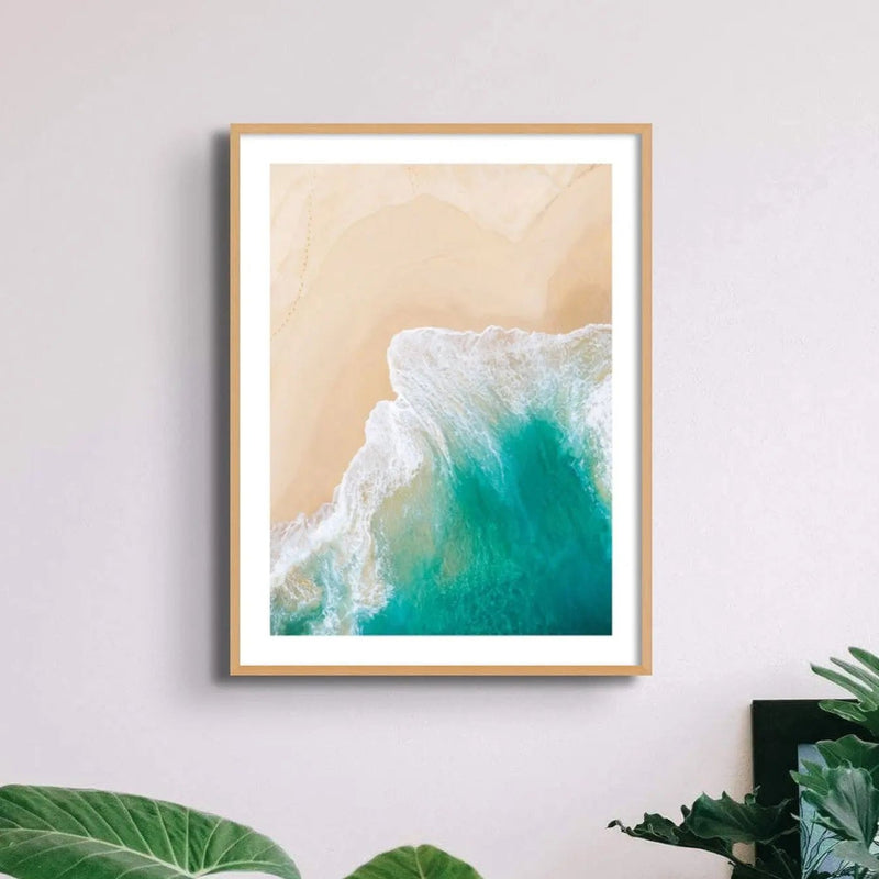Sapphire Beach (Aerial Beach Photography) - Framed - Beach House Art