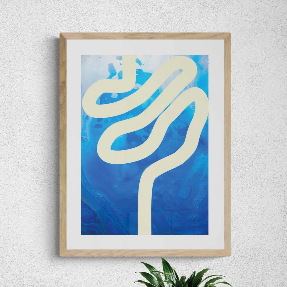 Sea Snake (Ivory) - Framed Print Wall Art 45.00 Beach House Art