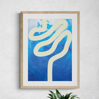 Sea Snake (Ivory) - Framed Print Wall Art 45.00 Beach House Art