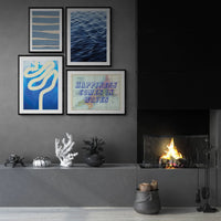 Sea Snake (Ivory) - Framed Print Wall Art 45.00 Beach House Art