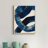 Unframed abstract art print of a nautical knot in blue - coastal art - Unframed Wall Art