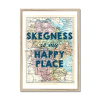 Skegness is my happy place, it's my happy place. vintage framed map of Lincoln