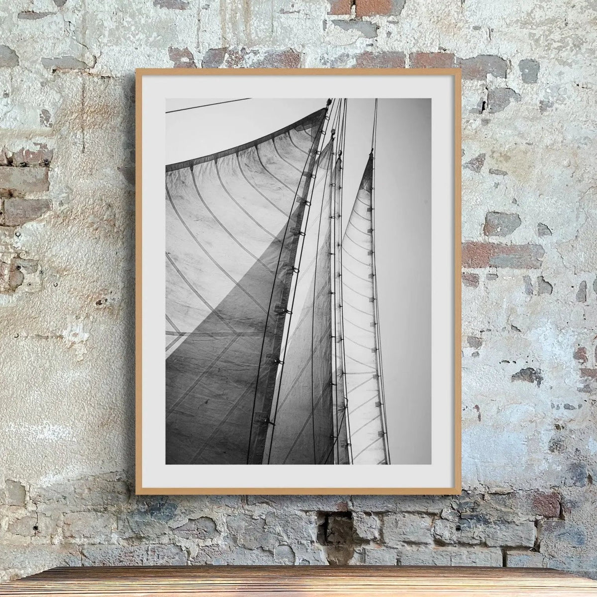 Skyward Sails (Black & White Photography) - Unframed - Beach House Art