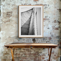 Skyward Sails (Black & White Photography) - Framed - Beach House Art