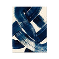 Unframed abstract art print of a nautical knot in blue - coastal wall art