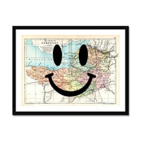 Somerset Makes Me Happy (Somerset Map) Vintage Map Art - Framed - Beach House Art