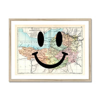 Somerset Makes Me Happy (Somerset Map) Vintage Map Art - Framed - Beach House Art