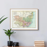 Vintage Map Print of Suffolk | Old Suffolk Map - Unframed Wall Art