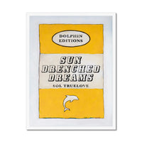 Vintage Book Art - Sun Drenched Dreams - Framed - Beach House Art