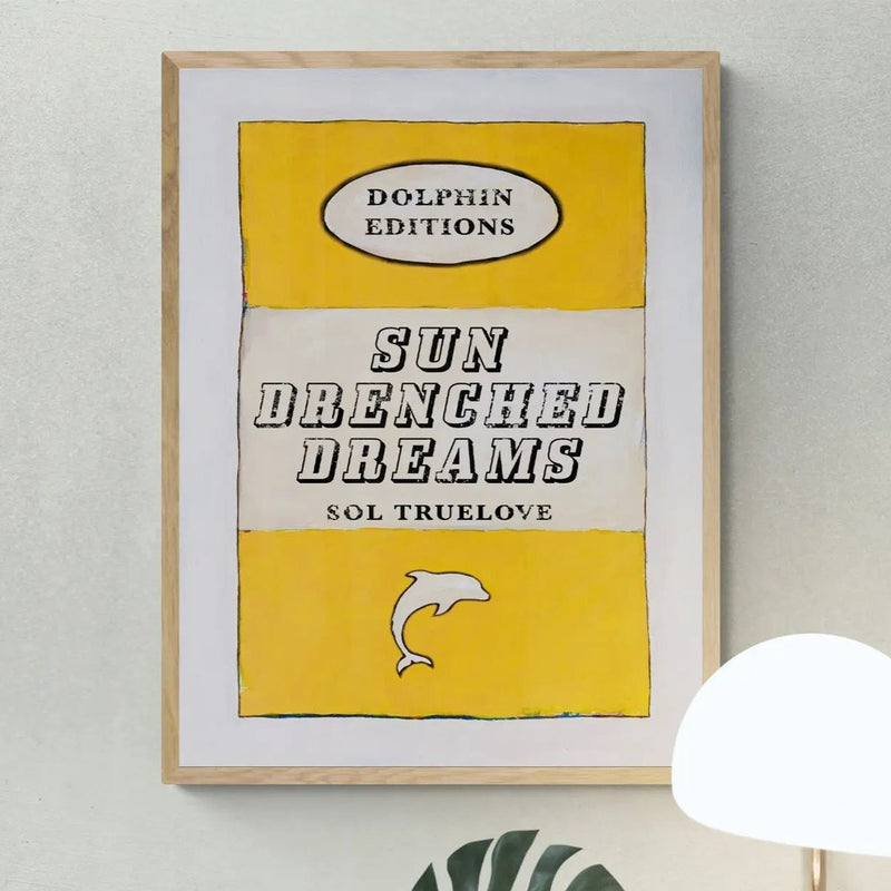 Sun Drenched Dreams (Vintage Book Art) | Typography Art- Unframed ...
