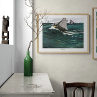 The Green Wave (Monet) - Unframed Print Wall Art 18.00 Beach House Art
