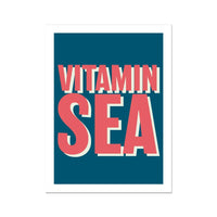Vitamin Sea (Marine) Word Art Print - Unframed - Playful beach quote 
