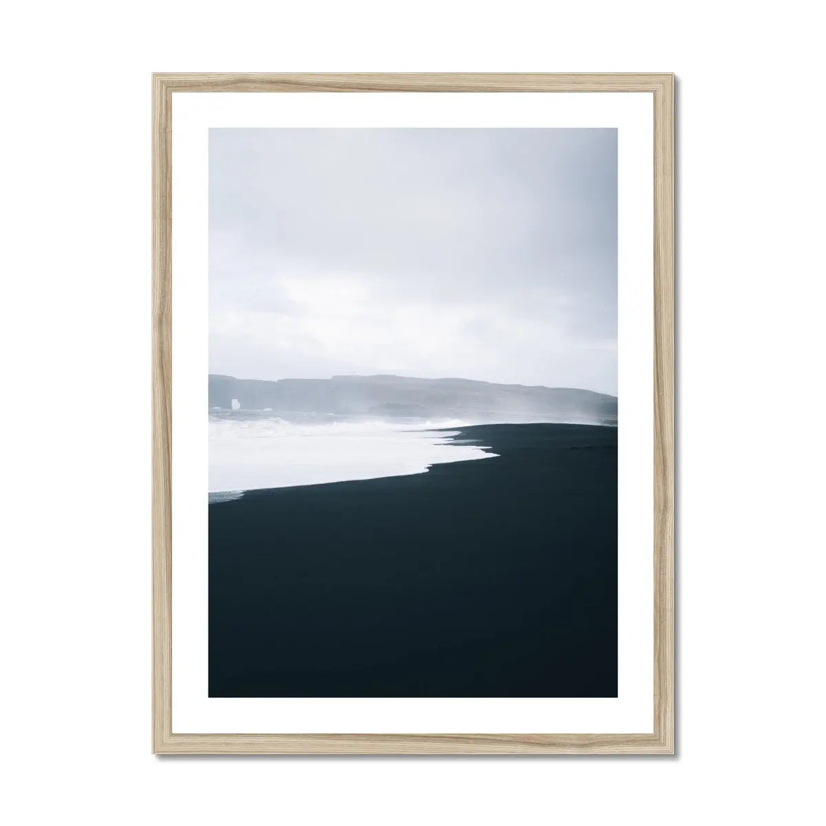 Winter Coast 1 (Black & White Photography) - Framed - Beach House Art