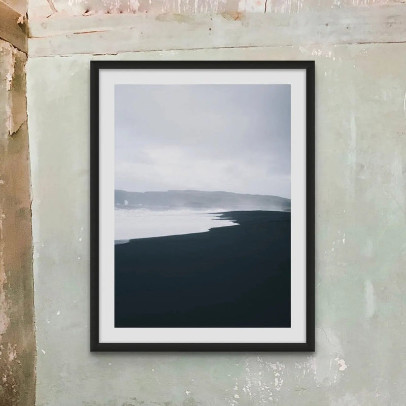 Winter Coast 1 (Black & White Photography) - Framed - Beach House Art