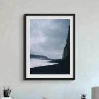 Winter Coast 2 (Black & White Photography) - Framed - Beach House Art