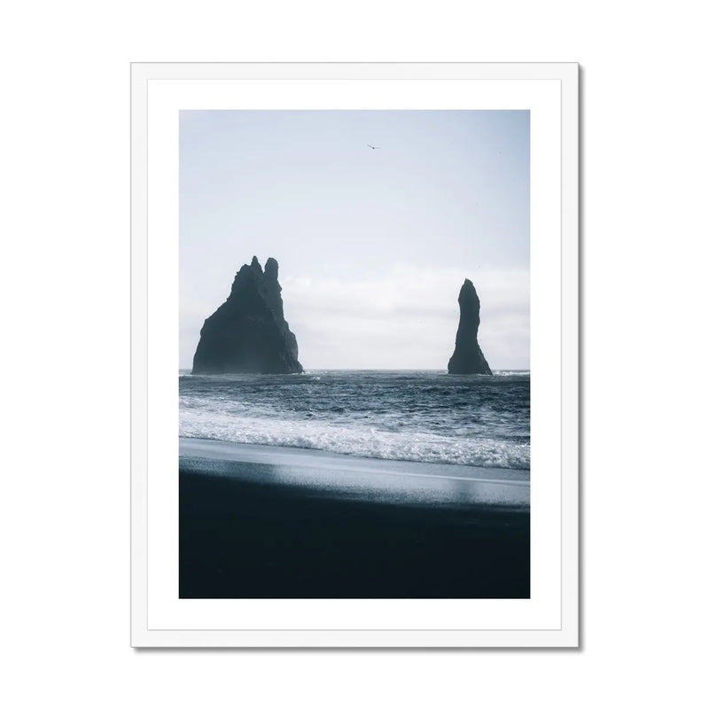 Winter Coast 3 (Black & White Photography) - Framed - Beach House Art