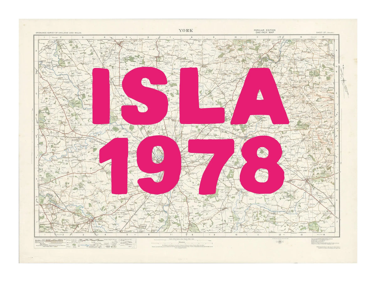 York Personalised Map Print | Custom Map of York | Pink Hand Drawn Font - Framed Wall Art