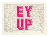 York Personalised Map Print | Custom Map of York | Pink Vintage Font - Framed Wall Art