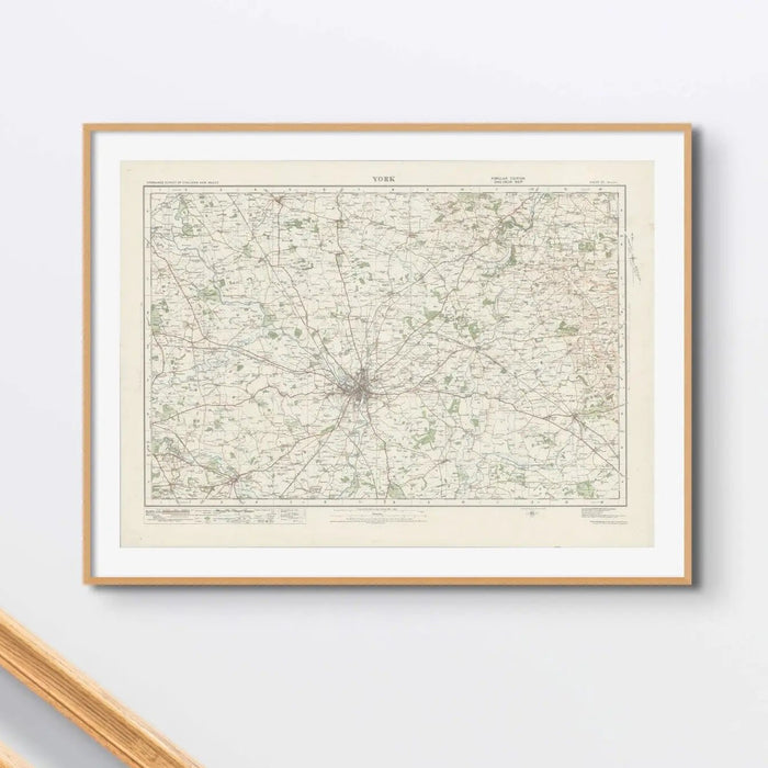 York Vintage Map Print | Map Print of York - Unframed Map Print