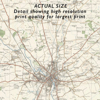 York Vintage Map Print | Map Print of York - Unframed Map Print
