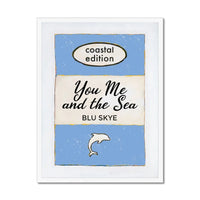 You, Me And The Sea Book Poster | Vintage Book Art - Framed Wall Art