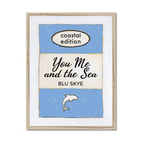 You, Me And The Sea Book Poster | Vintage Book Art - Framed Wall Art