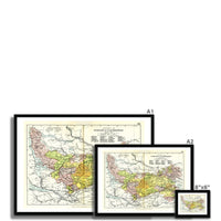 Stirling and Clackmannanshire Map Print - Framed