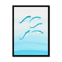 Mackerel Shoal 2 | Fish Wall Art Print - Framed