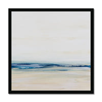 Coastal Study | Square Beach Painting | Abstract Beach Painting - Framed Wall Art