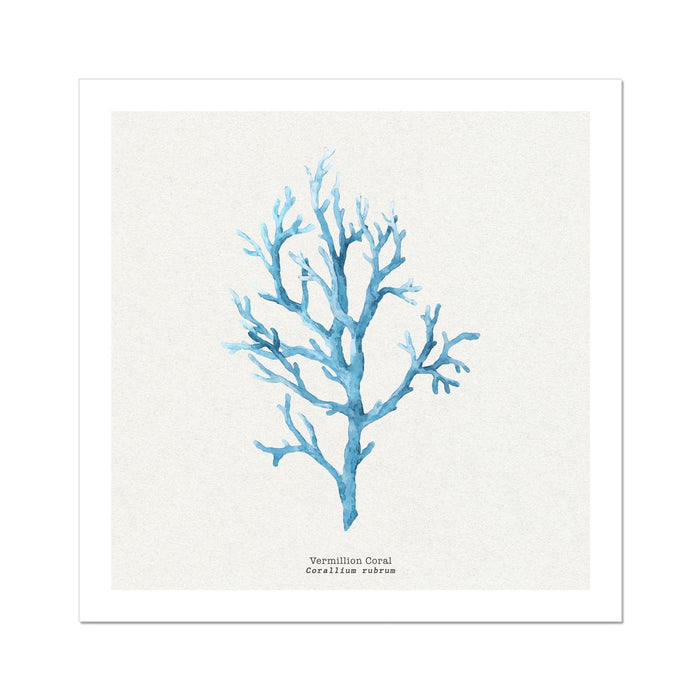 Coral Wall Art | Vermillion Coral Painting - Unframed - Beach House Art