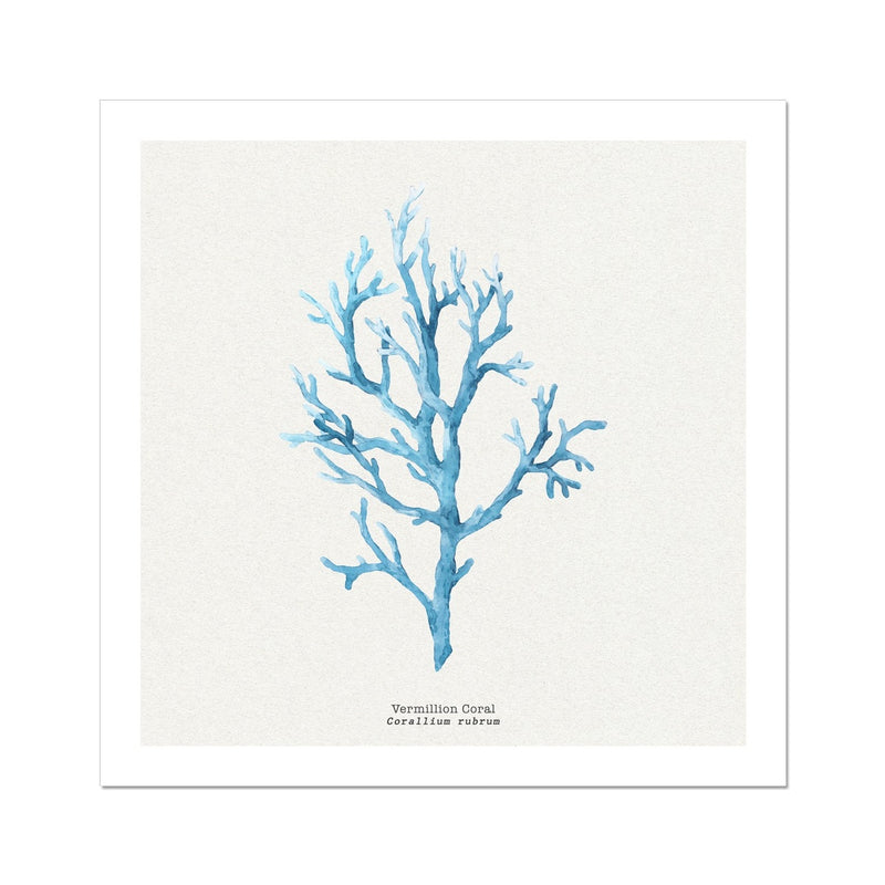 Coral Wall Art | Vermillion Coral Painting - Unframed - Beach House Art
