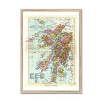 Argyll and Bute Map Print - Framed