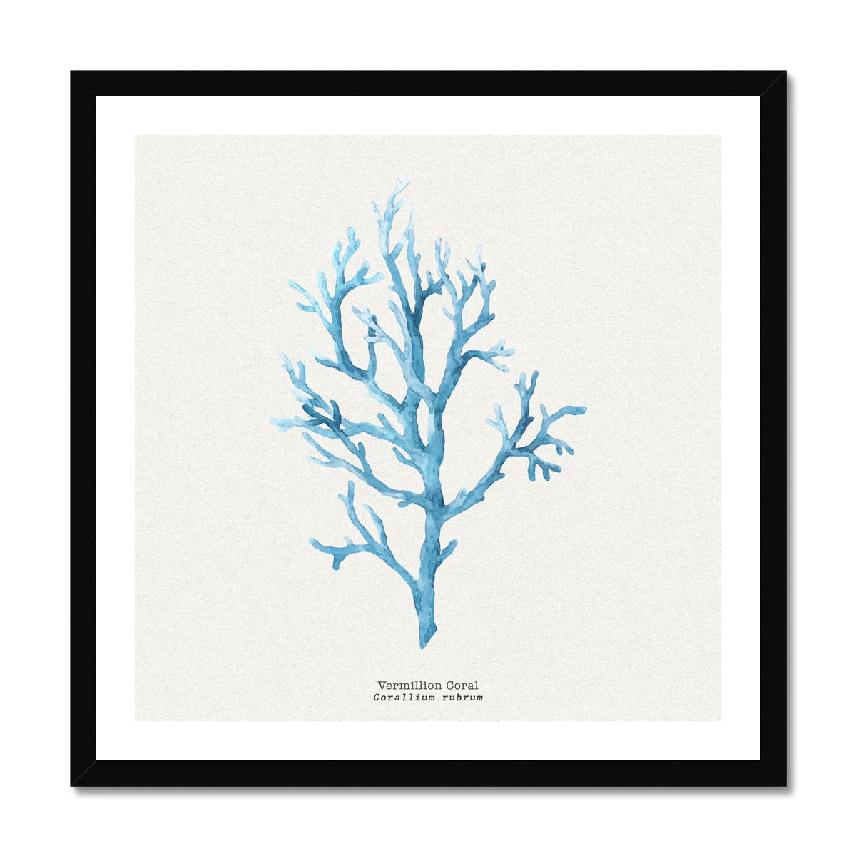 Coral Art Wall Art | Vermillion Coral Painting - Framed - Beach House Art