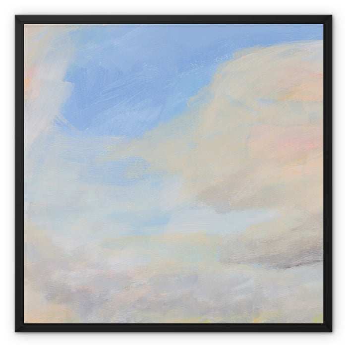 Coastal Cloud Painting | Sea Painting - Framed Canvas