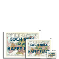 Loch Ness Map Print | My Happy Place Navy - Unframed