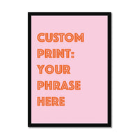 Personalised Quote Art | Cruise Type | Pink - Framed