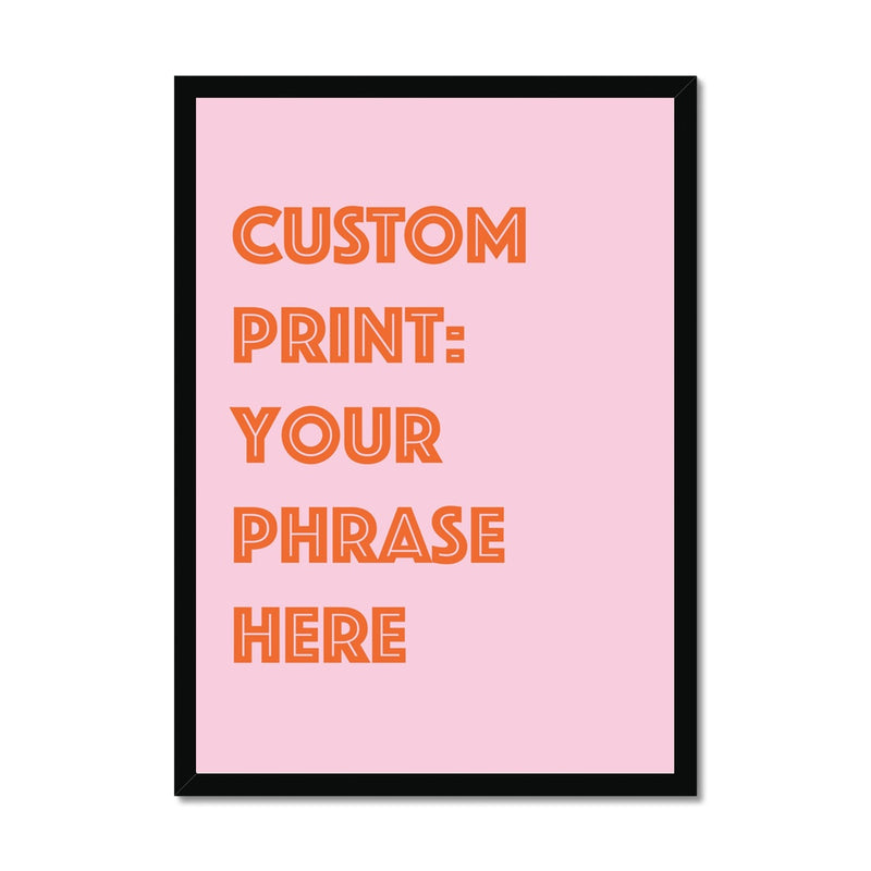 Personalised Quote Art | Cruise Type | Pink - Framed