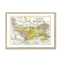 Stirling and Clackmannanshire Map Print - Framed