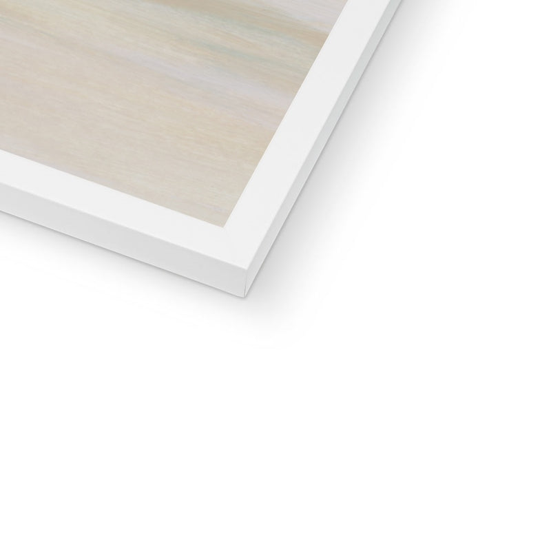 Blue Coastal Painting | Abstract Beach Painting - Framed Wall Art