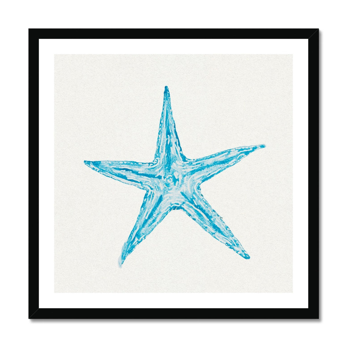 Aqua Watercolour Starfish Painting | Starfish Print Wall Art - Framed Art Print