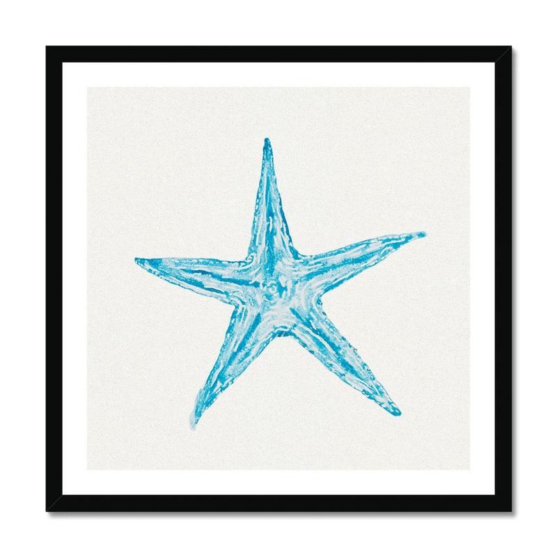 Aqua Watercolour Starfish Painting | Starfish Print Wall Art - Framed Art Print